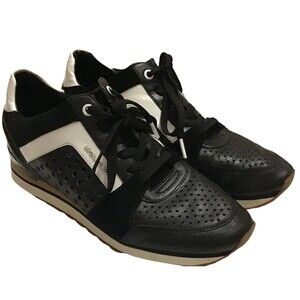 Michael Kors Billie Trainer Sneaker Shoes Womens Sz 10 Black and White Designer